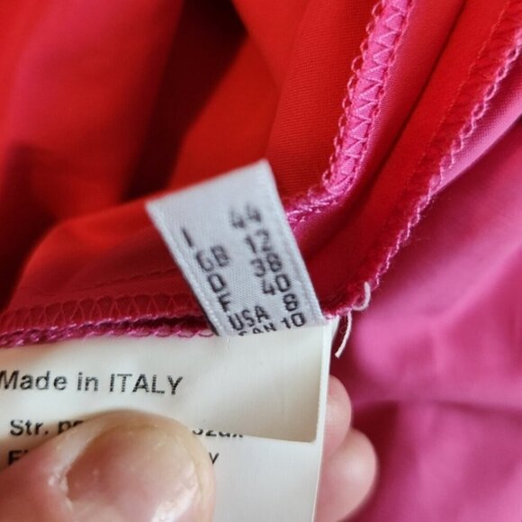 Nwt Pinko Italy magenta frilled dress Size 8 - Picture 10 of 12